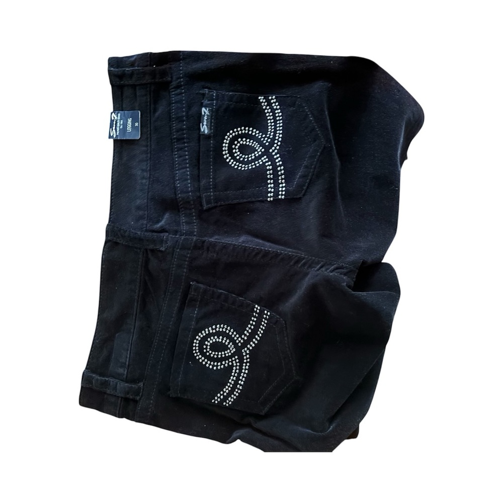 Seven7 Black Straight Leg Mid Rise NWT Jeans/Leggings - Picture 12 of 13